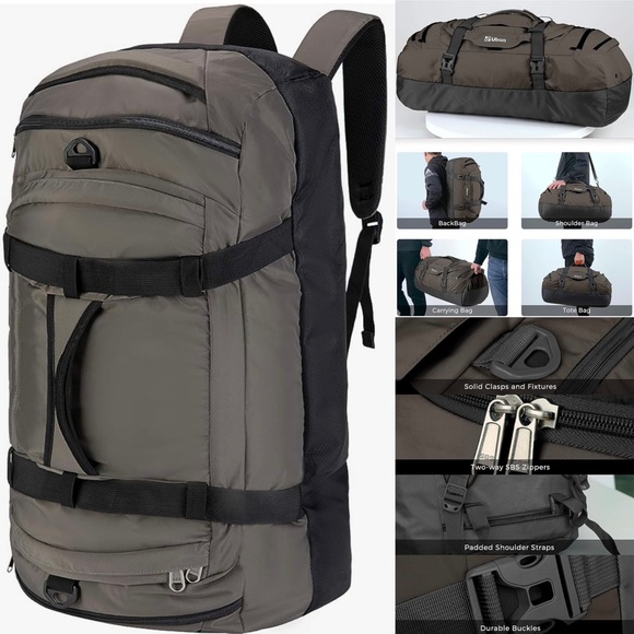 Ubon Bags Ubon Large Camping Backpack Duffel Bag Weekender Bag